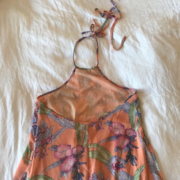 Wyldr Tropical Orange Halter Dress - Picture 4 of 5